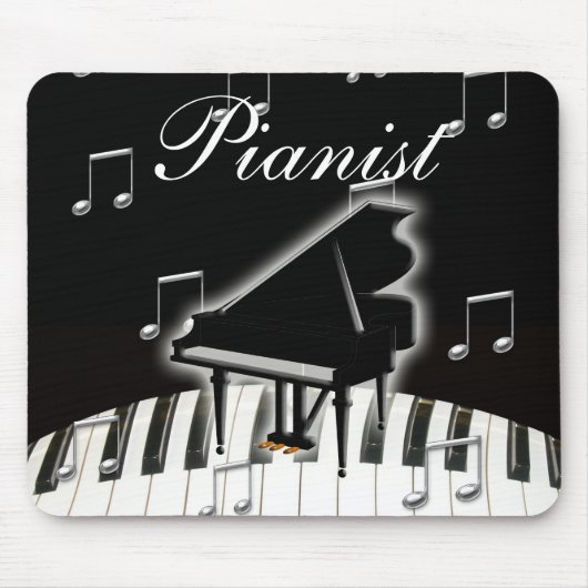 Pianist en toetsenbord muismat (Voorkant)