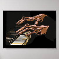 Pianist handen die piano spelen –