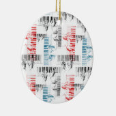 Pianist handpatroon keramisch ornament (Rechts)