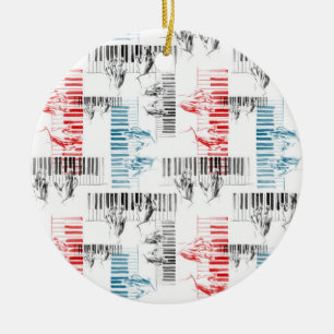 Pianist handpatroon keramisch ornament