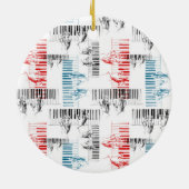 Pianist handpatroon keramisch ornament (Achterkant)
