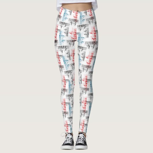 Pianist handpatroon leggings (Voorkant)