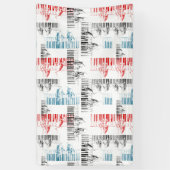 Pianist handpatroon spandoek (Verticaal)