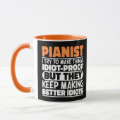 Pianist Ik Probeer Dingen Grappig Te Maken Uitspra Mok (Links)