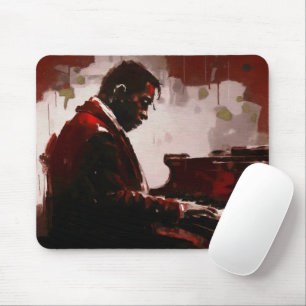 Pianist in een bar laat op de avond muismat