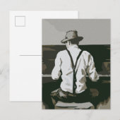  pianist in harmonie briefkaart (Voorkant / Achterkant)