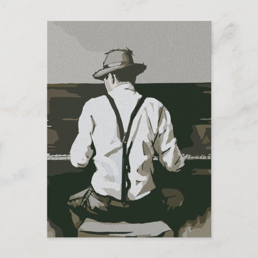  pianist in harmonie briefkaart (Voorkant)