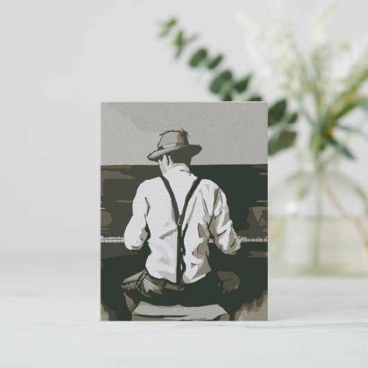  pianist in harmonie briefkaart (Staand voorkant)