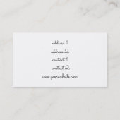 Pianist Keyboard en waterverf Flowers Border Visitekaartje (Achterkant)