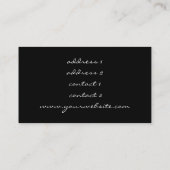 Pianist Keyboard Girly  Muziek Profiel Kaart Visitekaartje (Achterkant)