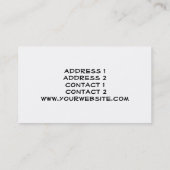 pianist keyboard piano  girly muziek visitekaartje (Achterkant)