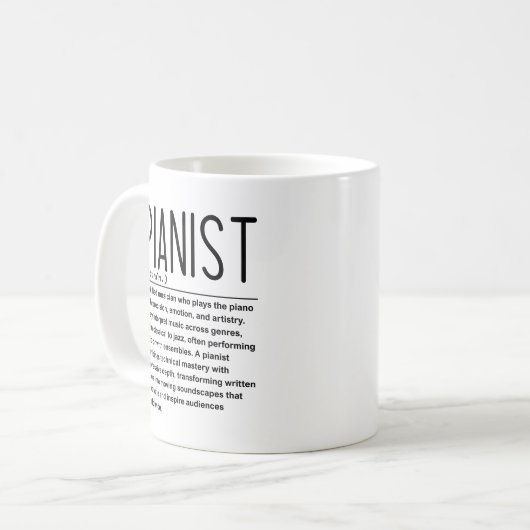 Pianist Koffiemok (Voorkant links)