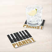 Pianist Modern Typografie Kartonnen Onderzetters (Insitu)
