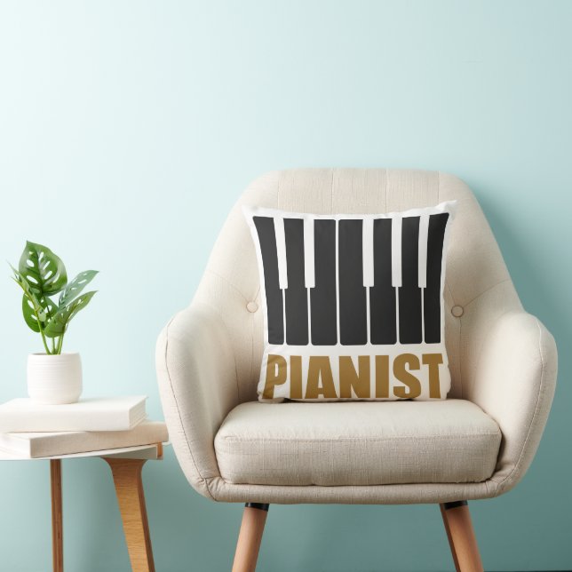 Pianist Moderne typografie Kussen (Stoel)