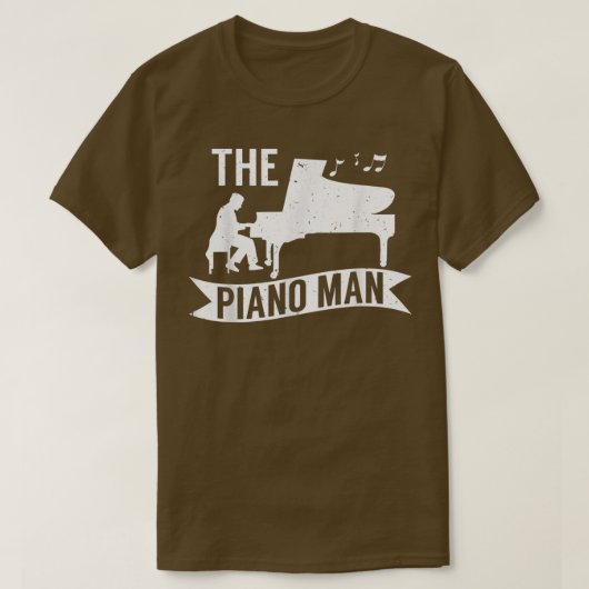 Pianist Music Lover het Piano-Man 4520  T-shirt (Design voorkant)