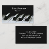 Pianist Musicien, Classics Player Teacher School Visitekaartje (Voorkant / Achterkant)