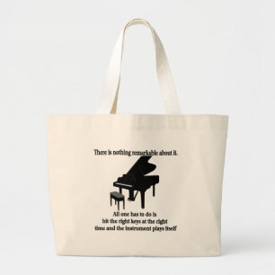 Pianist Musicien T-shirts en cadeautjes Grote Tote Bag