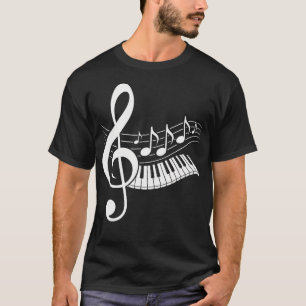 Pianist Muzieknoot Sleutel Piano Speler T-shirt