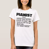 Pianist Noun Cool Musician Instructor Piano Lover T-shirt (Voorkant)