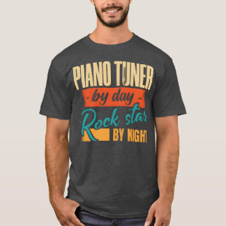 Pianist overdag, rockster 's nachts jongen t-shirt