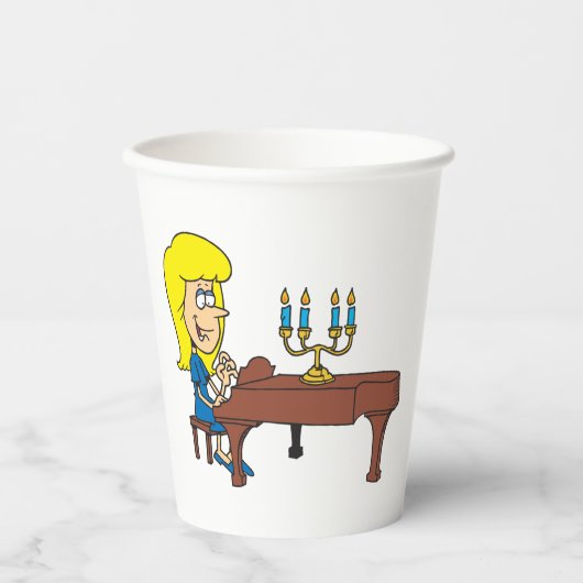 Pianist Papieren Bekers (Voorkant)