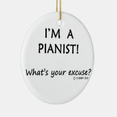 Pianist Pardon Keramisch Ornament (Rechts)