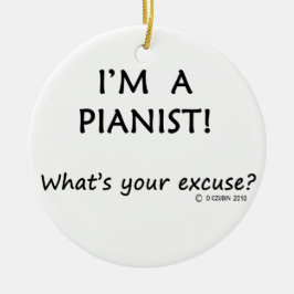 Pianist Pardon Keramisch Ornament