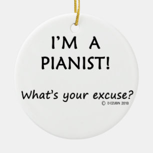 Pianist Pardon Keramisch Ornament