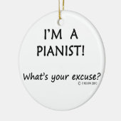 Pianist Pardon Keramisch Ornament (Links)