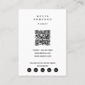 Pianist Pianist Foto Sociale Media Visitekaartje (Achterkant)