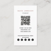 Pianist  Pianist Muzikant Muziekdocent Visitekaartje (Achterkant)