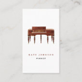 Pianist  Pianist Muzikant Muziekdocent Visitekaartje (Voorkant)