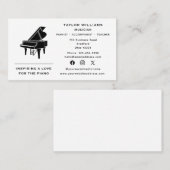 Pianist Piano Leraar Begeleider Fun Social Media Visitekaartje (Voorkant / Achterkant)