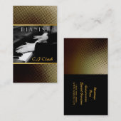 Pianist, Piano, Lessons, Muziekentertainment Visitekaartje (Voorkant / Achterkant)