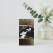 Pianist, Piano, Lessons, Muziekentertainment Visitekaartje (Staand voorkant)