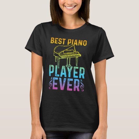 Pianist Piano Musician   Best Piano Player T-shirt (Voorkant)