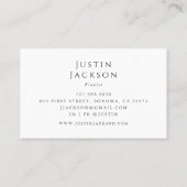 Pianist Piano Muziekleraar Visitekaartje (Achterkant)