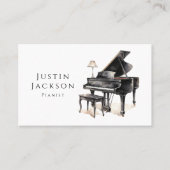 Pianist Piano Muzikant Docent Visitekaartje (Voorkant)