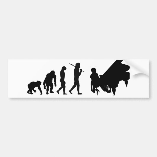 Pianist Piano Orchestra Composer Mozart Bumpersticker (Voorkant)