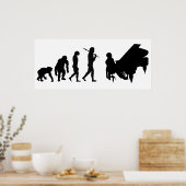 Pianist Piano Orchestra Composer Mozart Poster (Keuken)
