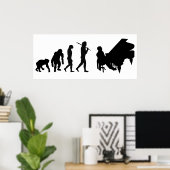 Pianist Piano Orchestra Composer Mozart Poster (Thuiskantoor)