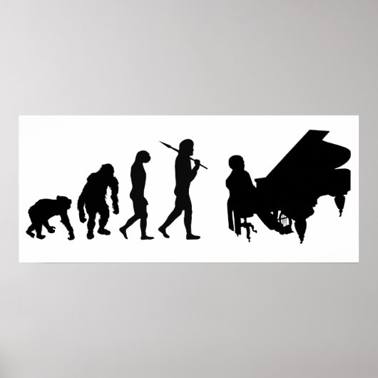 Pianist Piano Orchestra Composer Mozart Poster (Voorkant)