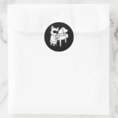 Pianist Piano Player-hond met piano Ronde Sticker (Tas)