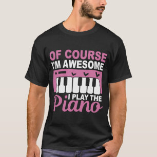 pianist piano-speler t-shirt