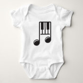 Pianist Piano Teacher Musical Note Art Romper (Voorkant)