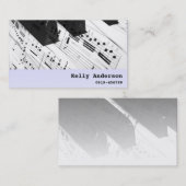 Pianist/Piano-testmuzikant Contactkaartje (Voorkant / Achterkant)