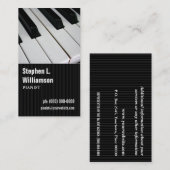 Pianist Pinstripe Visitekaartje (Voorkant / Achterkant)