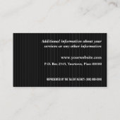 Pianist Pinstripe Visitekaartje (Achterkant)