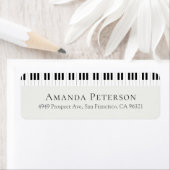 Pianist Return Address Piano Keyboard Motif Etiket (Insitu)