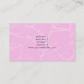 pianist roze marmeren piano visitekaartje (Achterkant)